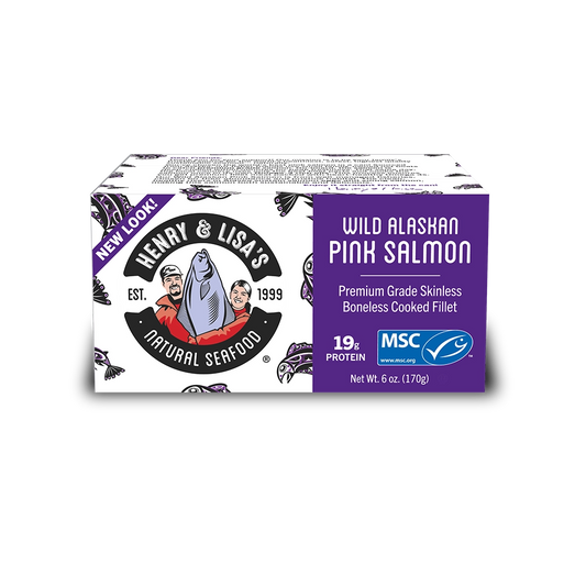 Wild Alaskan Pink Salmon skinless boneless box