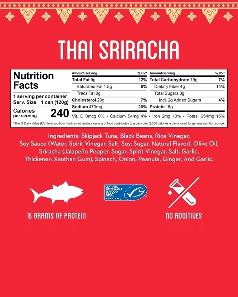 Thai Sriracha Nutrition Facts